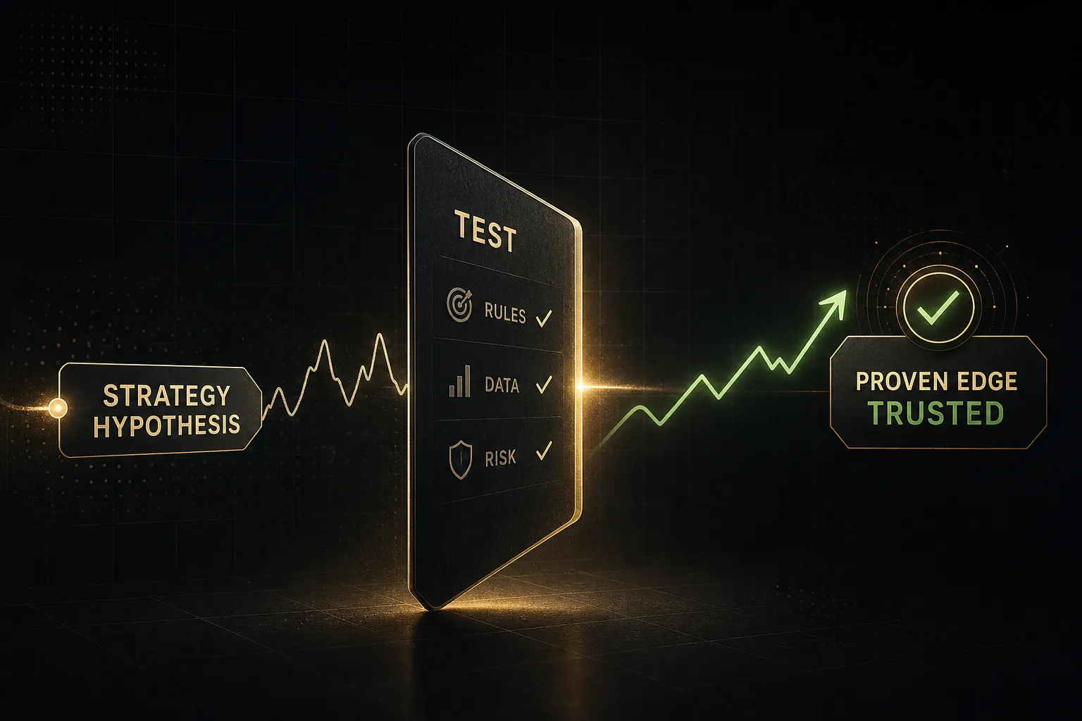 Backtesting results confirming a forex strategy
