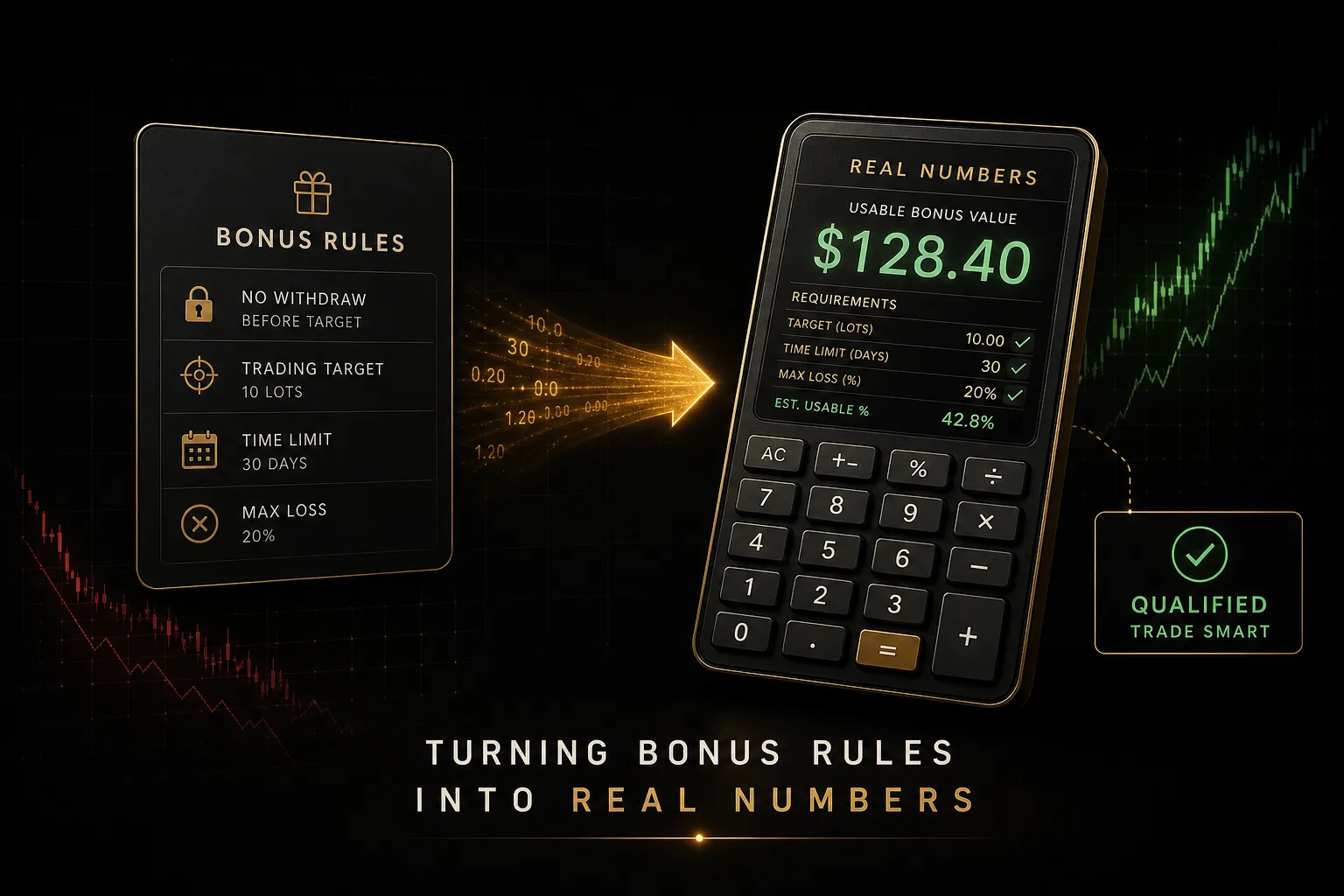 Forex brokers with no deposit bonus compared side by side, showing terms turned into real profit calculations