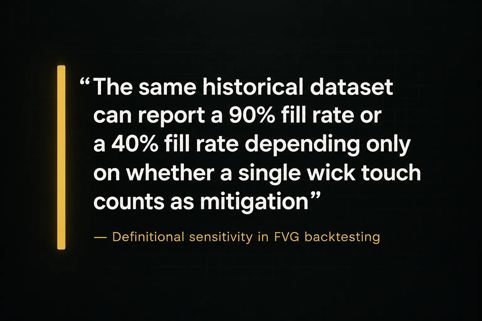 Key insight: The same historical dataset can report a 90% fill rate or a 40% fill rate depending only on whether a single…