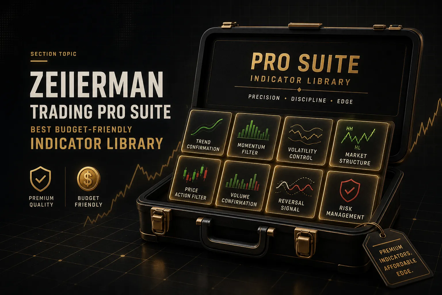 Zeiierman Trading Pro Suite dashboard showcasing the best indicator for option trading in a budget-friendly toolkit
