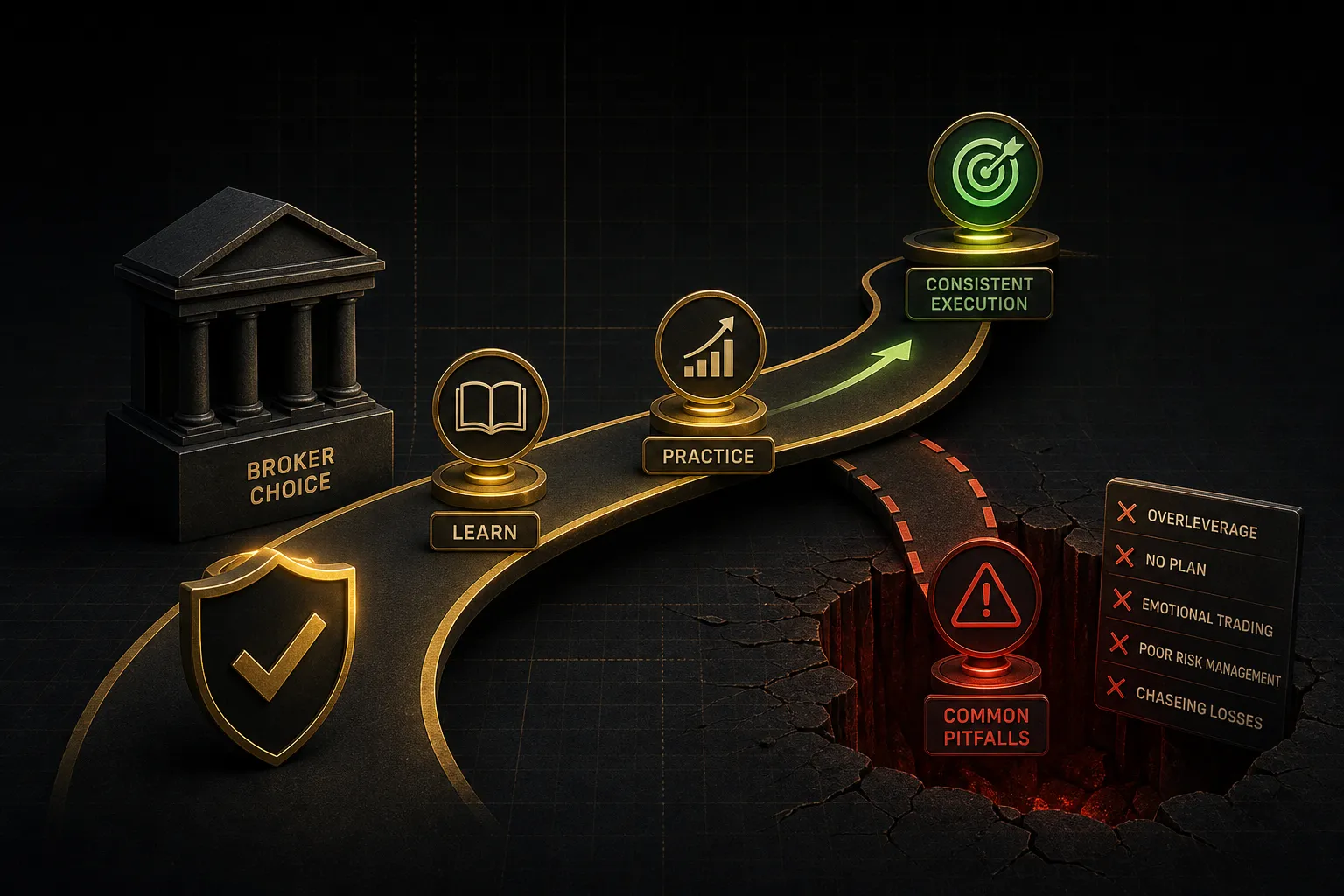 Comparing forex trading brokers, learning path steps, and common pitfalls for beginner traders to avoid costly mistakes