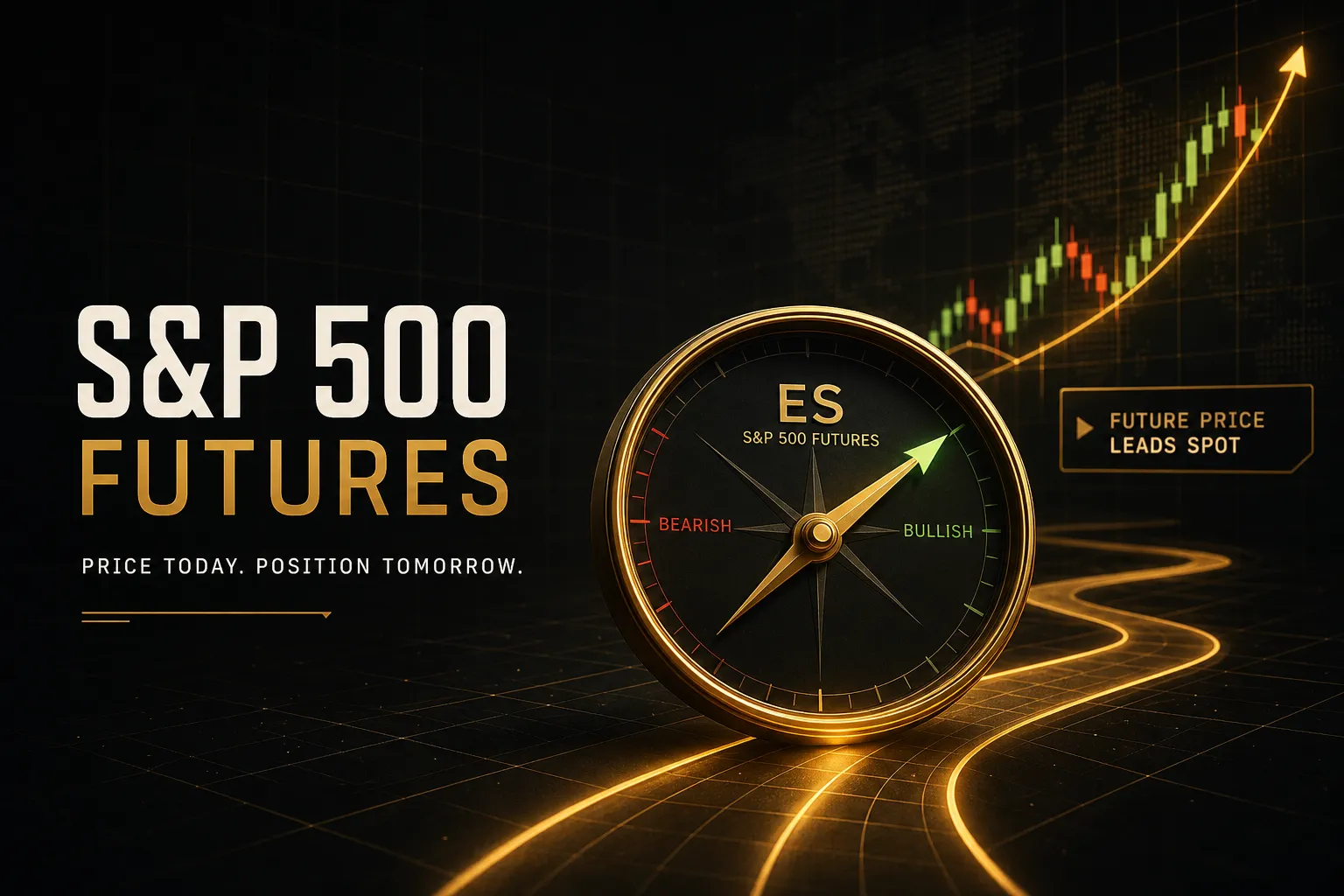 S&P 500 futures chart showing price trends and market movement on a trading screen