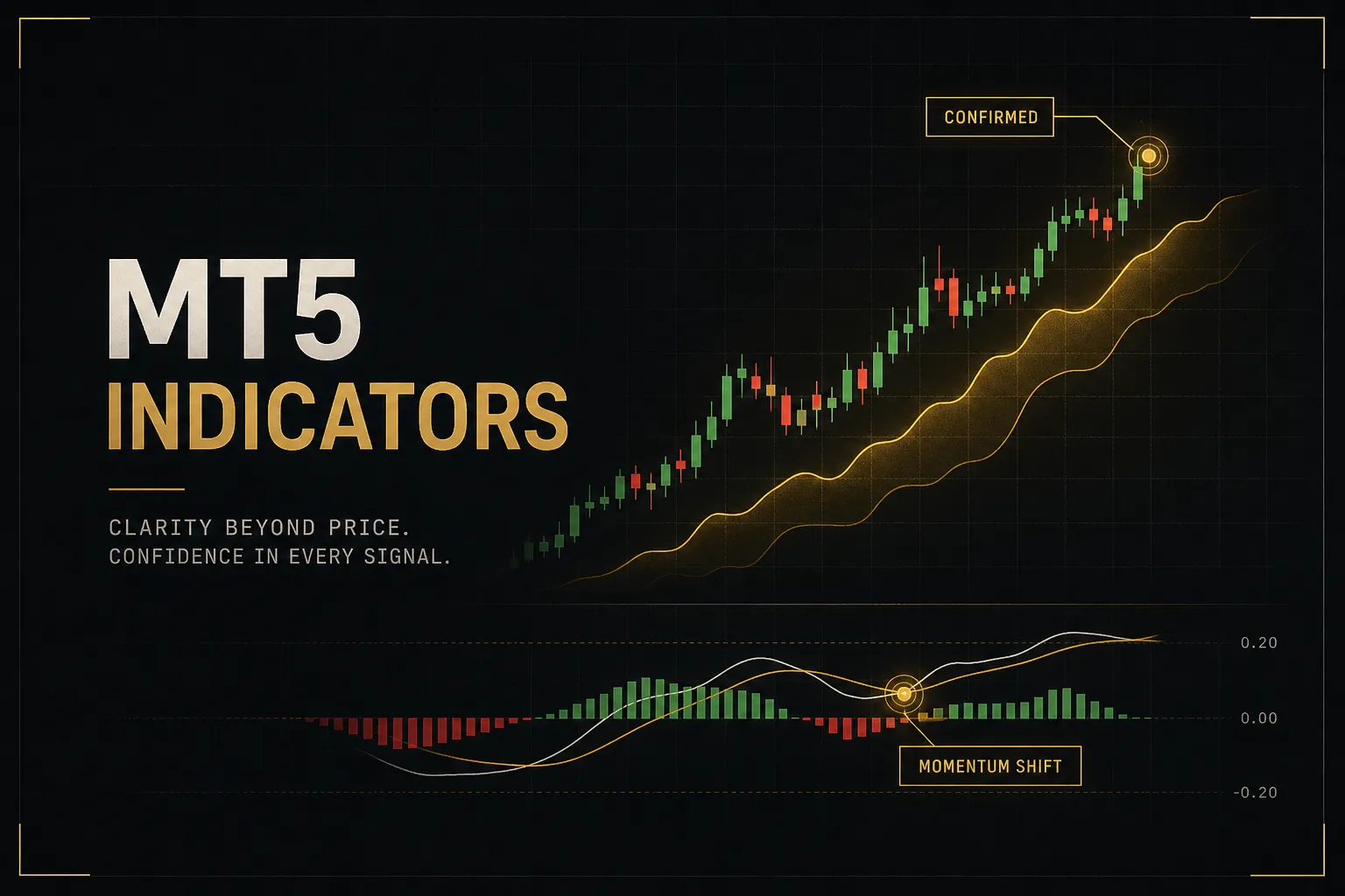 MT5 indicators displayed on a trading chart showing price trends and technical analysis signals