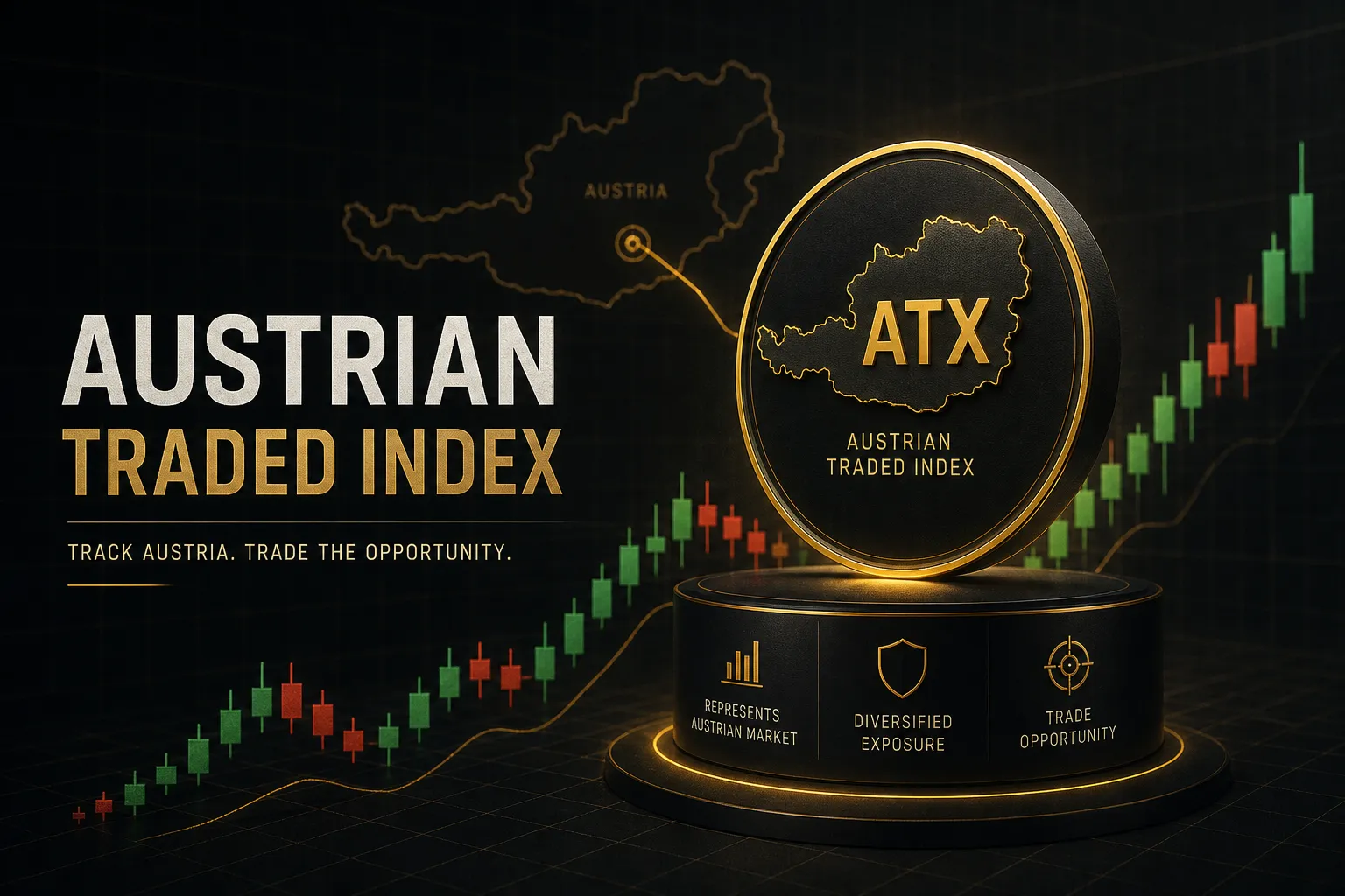Austrian Traded Index chart displaying stock market performance trends on the Vienna Stock Exchange