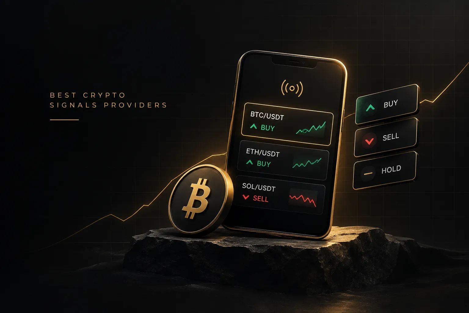 Comparison chart ranking the best crypto signals providers by accuracy, pricing, and win rate