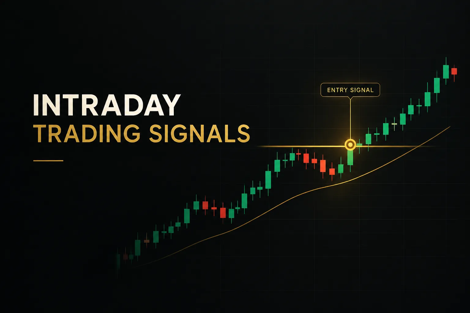 Real-time intraday trading signals displayed on a stock market chart with buy and sell indicators for active traders