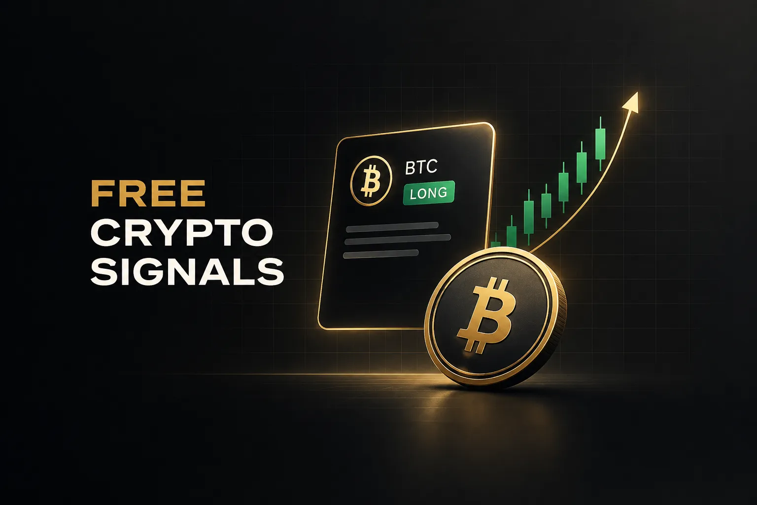Trading dashboard displaying free crypto signals with buy/sell alerts and price charts for digital currencies